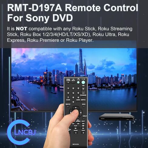 New Remote Control RMT-D197A Compatible with Sony DVD DVP-SR400HP DVP-SR500HP DVP-SR200P DVP-PR50P in Kuwait