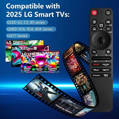 2025 New Remotes for LG Smart TV Remote,Replacement Magic Control for 2019 to 2025 LG TV,Compatible AN-MR25GA/AN-MR24GA/AN-MR23GA,AN-MR22GA/22GN,AN-MR21GA,for UHD OLED QNED NanoCell 4K 8K Models﻿ in Kuwait