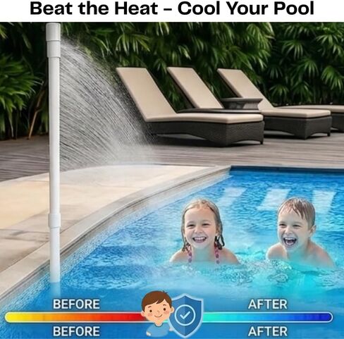 Pool Cooler for Cooling Your Swimming Pool | Made in USA | for In-Ground Pool | Easy Install | No Removal of Pool Return Jet Eye Ball Seating Wall Fitting | Cools Pool by 8 to 10 Degrees. in Kuwait