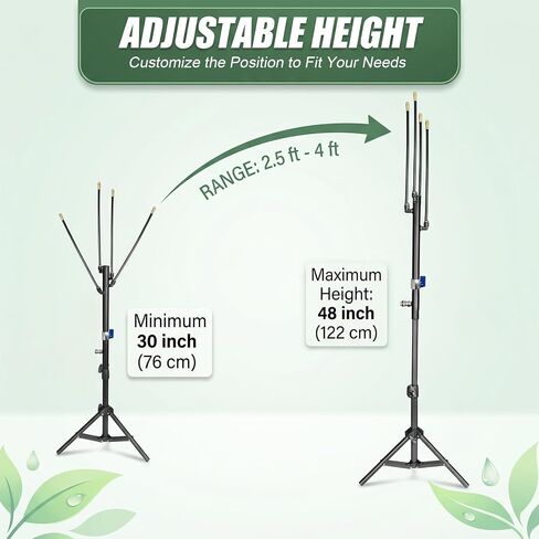 Summer Cooling Standing Misters for Outside Patio with 33Ft Expandable Hose,4Ft Adjustable Hight Water Mister Stand Foldable Outside Cool Down System for Backyard Swimming Pool Garden BBQ Party Pet in Kuwait