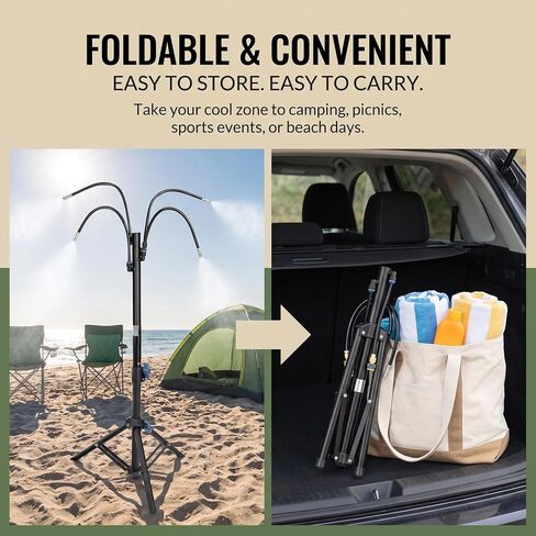 Summer Cooling Standing Misters for Outside Patio with 33Ft Expandable Hose,4Ft Adjustable Hight Water Mister Stand Foldable Outside Cool Down System for Backyard Swimming Pool Garden BBQ Party Pet in Kuwait