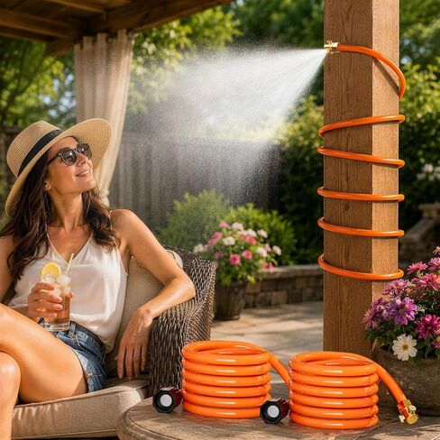 SPECILITE Misters for Outside Patio, 6.5 FT Hose Water Mist, 2 Pack in Kuwait