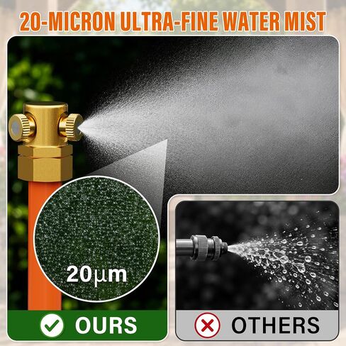 SPECILITE Misters for Outside Patio, 6.5 FT Hose Water Mist, 2 Pack in Kuwait