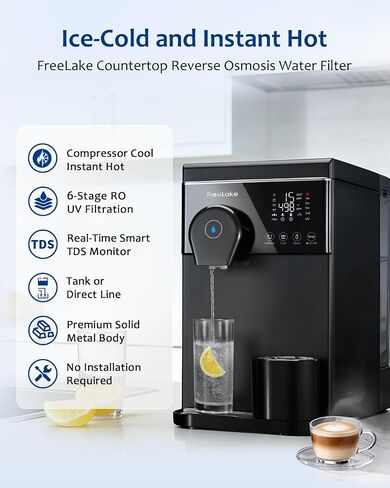 Hot and Cold Countertop Reverse Osmosis Water Filter System in Kuwait