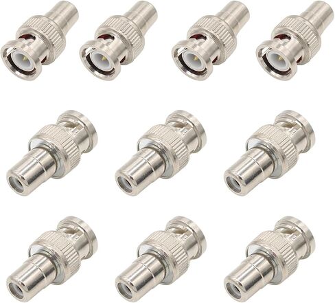 BNC to RCA Adapter 10-Pack RCA Female Plug to BNC Male Coaxial Connector in Kuwait