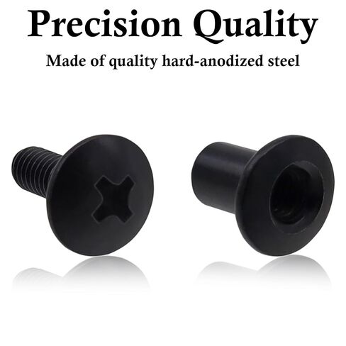 1/4 Inch Black Chicago Screws 16 Sets for DIY Leather/Kydex Gun Holsters/Clips and Knife Sheaths, Includes Phillips Truss Heads + Open Slotted Fasteners + Rubber Washers/Spacers in Saudi Arabia