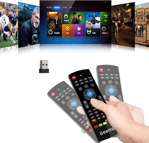 MX3 Fly Air Mouse Remote with Keyboard AMGUR 2.4G Mini Wireless Keyboard Air Mouse Combos IR Learning Remote Control for Android TV Box Raspberry Pi, PS3,PS4,XBOX 360, Mini PC, Google Smart TV Remote in Saudi Arabia