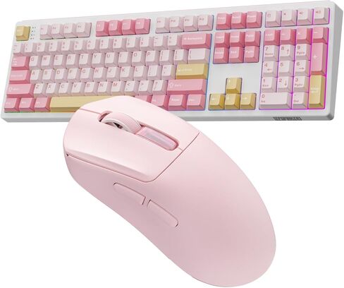 EPOMAKER TH108 Full Size Mechanical Keyboard+NEX Lite Wireless Gaming Mouse w/Screens & RGB Charging Dock in Kuwait