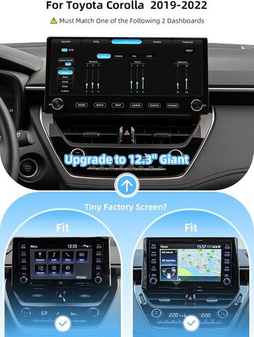 Dasaita 12.3" Car Stereo for Toyota Corolla 2019-2022 Upgrade to 8GB+256GB in Kuwait