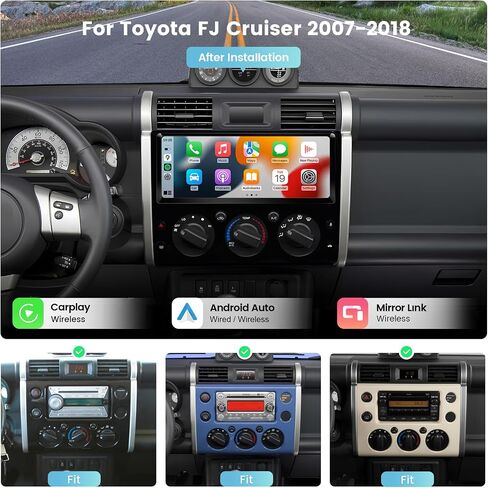 Roadanvi 12.3" Radio for Toyota FJ Cruiser 2007-2018 in Kuwait