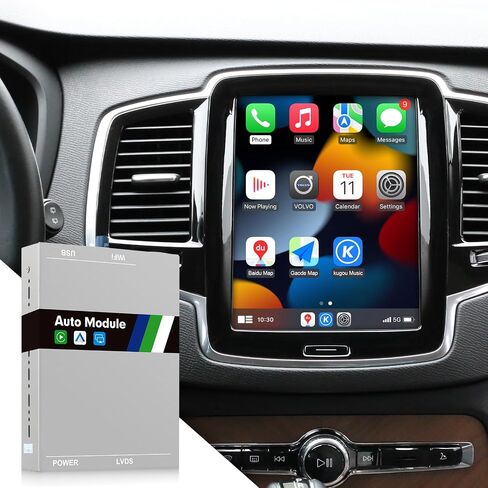 Wireless Carplay & Android Auto Module for Volvo XC90/XC60/XC40/S90/S60/V60/V40 2016-2022 Carplay Retrofit Kit Sensus Upgrade Seamless Connectivity Support Original Camera/SWC in Kuwait