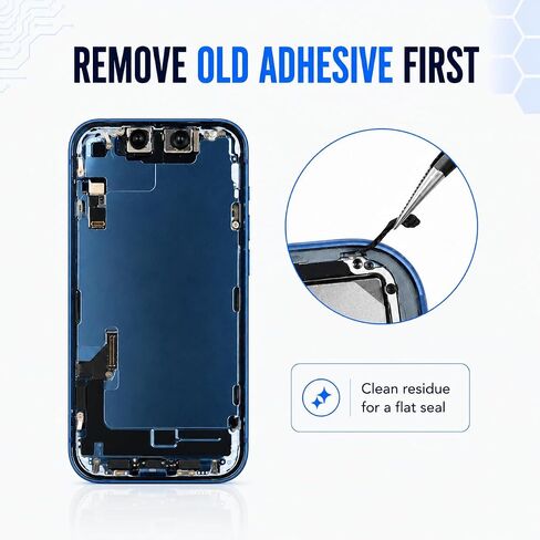 Screen Adhesive Seal Kit Compatible with iPhone 14 Plus, 2-Pack Pre-Cut Display Frame Adhesive for Screen Reassembly, A2632 A2885 A2888 A2887 A2886 in Kuwait