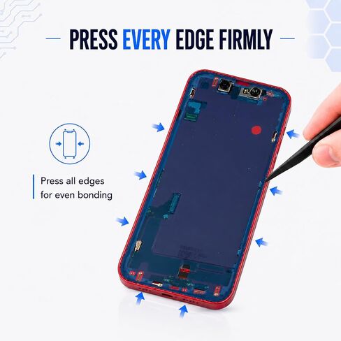 Screen Adhesive Seal Kit Compatible with iPhone 14 Plus, 2-Pack Pre-Cut Display Frame Adhesive for Screen Reassembly, A2632 A2885 A2888 A2887 A2886 in Kuwait