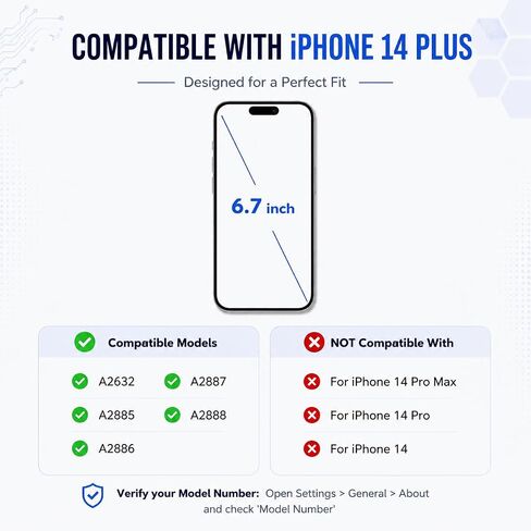 Screen Adhesive Seal Kit Compatible with iPhone 14 Plus, 2-Pack Pre-Cut Display Frame Adhesive for Screen Reassembly, A2632 A2885 A2888 A2887 A2886 in Kuwait