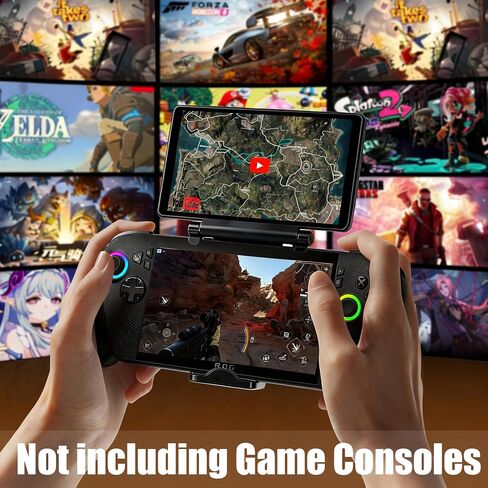 wisecoco 7 Inch AMOLED Clip-on Monitor for ROG Ally/Ally X/Xbox Ally/Steam Deck Replicates the 3DS/NDS Gameplay 1080P FHD Touchscreen External Monitor Tool-Free USB-C One-Cable Connection in Kuwait