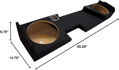 Dual 12" Loaded Sub Box with Amp Fits 2014-2018 Chevy Silverado Double Cab in Kuwait
