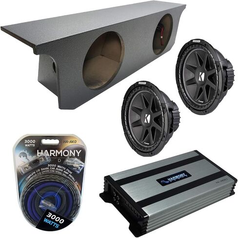Kicker Comp C12 Dual 12" Sub Box with Amp Fits 2007-2018 Jeep Wrangler JK in Kuwait