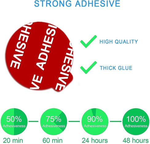 D.Sking 12 Pack Sticky Adhesive Replacement Compatible with Socket Mount Base Sticker Pads for Collapsible Grip & Stand in Kuwait