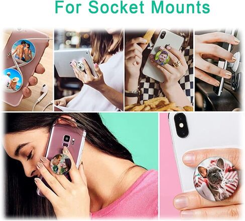 D.Sking 12 Pack Sticky Adhesive Replacement Compatible with Socket Mount Base Sticker Pads for Collapsible Grip & Stand in Kuwait