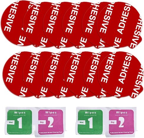 D.Sking 12 Pack Sticky Adhesive Replacement Compatible with Socket Mount Base Sticker Pads for Collapsible Grip & Stand in Kuwait