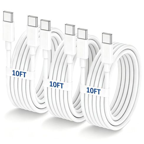 10 FT USB C Cable Fast Charging Long Charger Cord for iPhone 17 16 15 3Pack in Kuwait