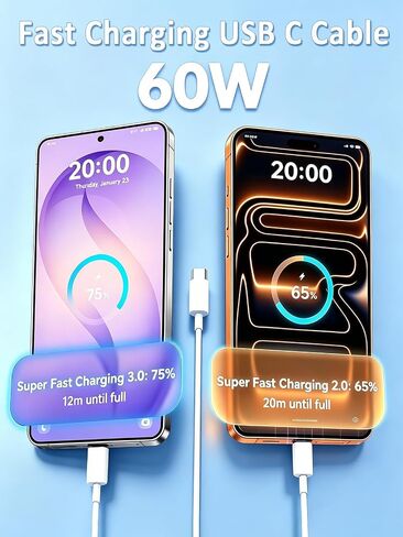 10 FT USB C Cable Fast Charging Long Charger Cord for iPhone 17 16 15 3Pack in Kuwait