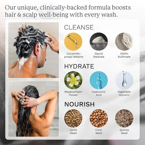 Highland The Wash - Hair & Scalp Shampoo Alternative with Botanicals for Damaged Strands, Restoration & Healthier Hair Growth - Hydrating & Nourishing Cleanser - Wild Mint Sandalwood Scent - 10.1oz in Kuwait