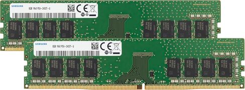 Samsung 16GB (2x8GB) DDR4 2400MHz PC4-19200 (PC4-2400T) CL17 UDIMM 1Rx8 Single Rank 1.2V Non-ECC DIMM 288-Pin Desktop PC RAM Memory in Kuwait