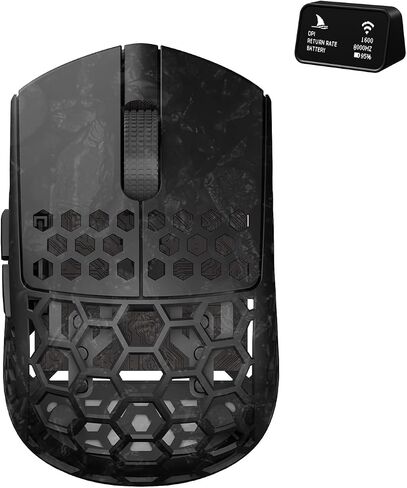 Darmoshark M5Air V2 Mini Fingertip Grasp Gaming Mouse Carbon Fiber,Tri-Mode 30K DPI PAW3950 Optical Sensor Lightweight 31g,8K Polling,Programmable Buttons,Computer Mouse for Laptop,PC,Windows in Kuwait