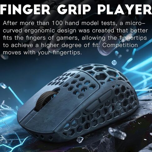 Darmoshark M5Air V2 Mini Fingertip Grasp Gaming Mouse Carbon Fiber,Tri-Mode 30K DPI PAW3950 Optical Sensor Lightweight 31g,8K Polling,Programmable Buttons,Computer Mouse for Laptop,PC,Windows in Kuwait