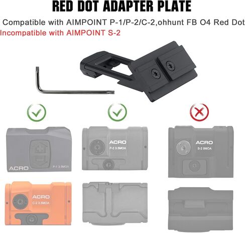 ohhunt Red Dot Mount Compatible with Aimpoint Acro Red Dot Sight for 45 Degree Offset Mount in Kuwait