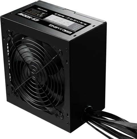 500W ATX Power Supply Non Modular PSU with 6+2 Pin PCI-E Connectors Auto-Thermally Controlled 120mm Fan, 115/220V Switch in Saudi Arabia