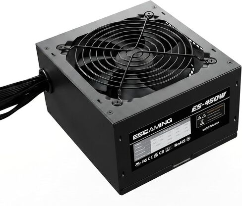 500W ATX Power Supply Non Modular PSU with 6+2 Pin PCI-E Connectors Auto-Thermally Controlled 120mm Fan, 115/220V Switch in Saudi Arabia