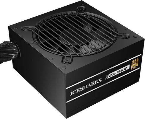 80plus Gold 750w Non-Modular Power Supply, with PFC Protection, 120mm Silent Fan Gaming PSU in Kuwait