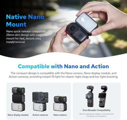 ZENIKO ZN Light Mini LED Action Camera Video Light for DJI Osmo Nano in Kuwait