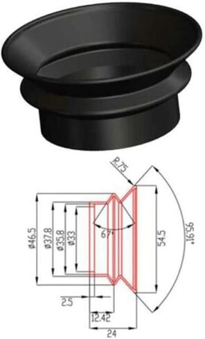 Binocular Eye Cups Replacement 4 PCS Rubber Eyepiece Guards for Binoculars Night Vision Scope Microscope Parts L24 in Kuwait