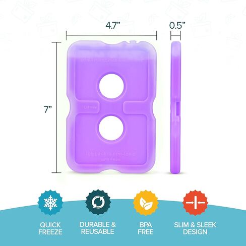 Healthy Packers Ice Packs for Lunch Boxes & Coolers | Slim Reusable 5-Pack in Kuwait