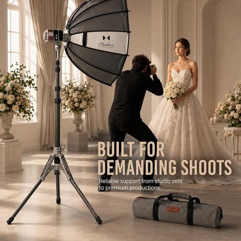 Harlowe CF250 Carbon Fiber Photography Light Stand, 8.2 ft, 8.82 lb Load in Kuwait