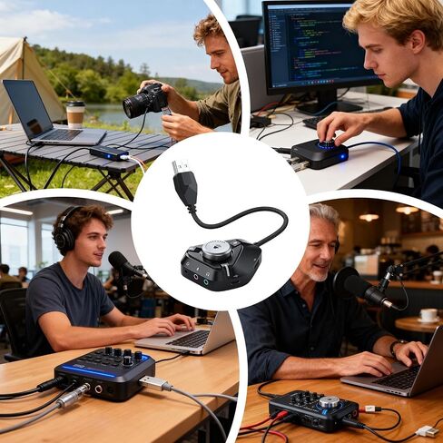 USB Audio Interface for Pc Type-C Portable Interface Splitter in Saudi Arabia