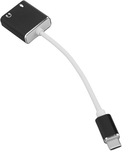 Type C Sound Card, USB External Sound Card with Stable Performance, Light Black, Aluminum Alloy Plug and Play for Desktop in Kuwait