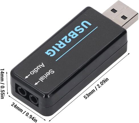 USB Sound Adapter Integrated Compact Sound Card for TTL 232 CIV Radio Control Equipment for Professional Amateur Operators ABS Black 1pc in Kuwait