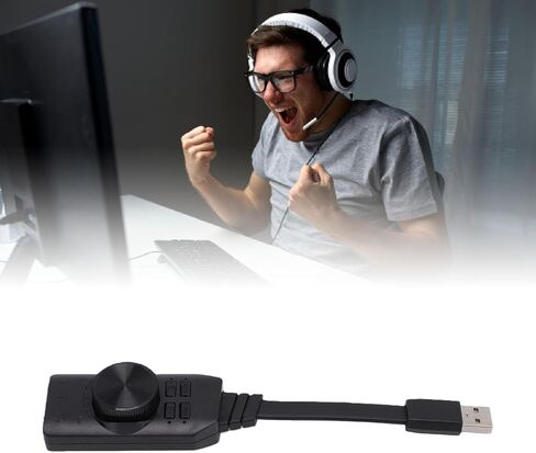 USB 7.1 Stereo Sound Card Adapter with External Volume Control for Laptop in Saudi Arabia