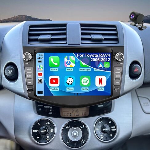 Upgrade Car Radio Stereo for Toyota RAV4 2006 2007 2008 2009 2010 2011 2012, 8 Inch Touch Screen Head Unit with Wireless Carplay Android Auto GPS Navigation FM Bluetooth SWC 5G WiFi HD Backup Camera in Saudi Arabia