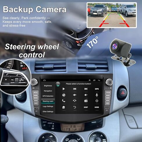 Upgrade Car Radio Stereo for Toyota RAV4 2006 2007 2008 2009 2010 2011 2012, 8 Inch Touch Screen Head Unit with Wireless Carplay Android Auto GPS Navigation FM Bluetooth SWC 5G WiFi HD Backup Camera in Saudi Arabia