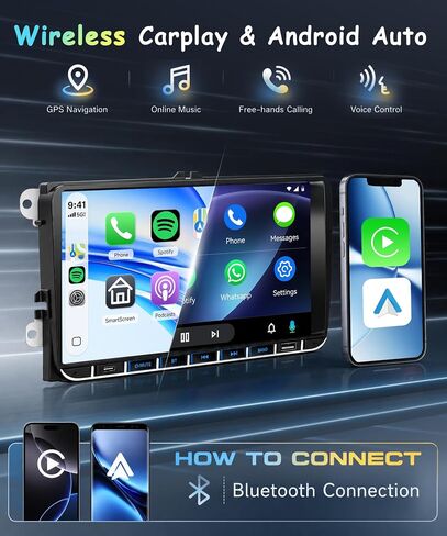 VECHTEL 4G+128G Car Radio for VW Passat Tiguan Golf MK5 MK6 Jetta Skoda in Kuwait