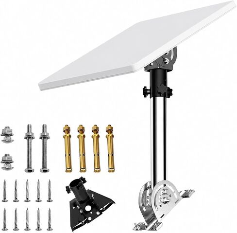Starlink Mini/MiniX Roof Mount, 430 Stainless Steel Pole, Aluminum Adapter in Kuwait