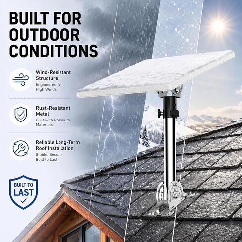 Starlink Mini/MiniX Roof Mount, 430 Stainless Steel Pole, Aluminum Adapter in Kuwait