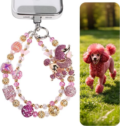 Jeweled Phone Charms Hands-free Phone Wrist Strap, Vintage Diamond Cellphone Wristlet, Luxury Bag Charm in Kuwait