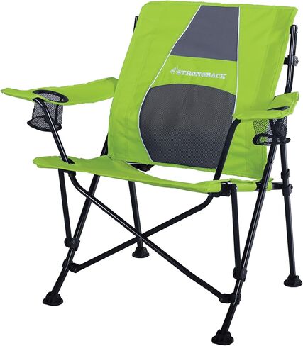 STRONGBACK Camping Chair Guru with Lumbar Support, Lime Green in Saudi Arabia