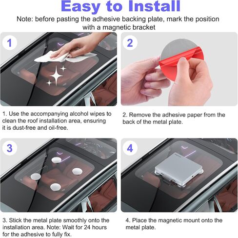for Starlink Mini/Gen 3 Magnetic Mount Plate, 4 Pack Adhesive Metal Plates in Saudi Arabia